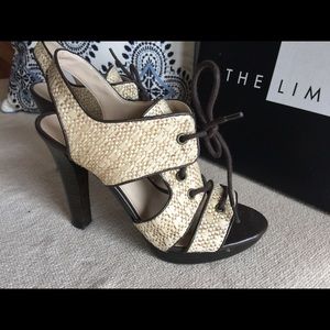 The Limited Jazzlyn Tan Basket Weave Heels